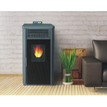 Indoor Using Double Door Pellet Stove with Remote Control